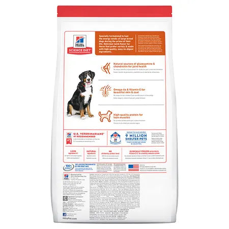 14.97kg Hill's Science Diet Lamb & Rice Large Breed Adult Dog Food
