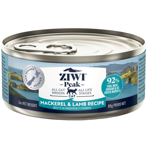 ZIWI Peak Cat Food Cans Mackerel and Lamb