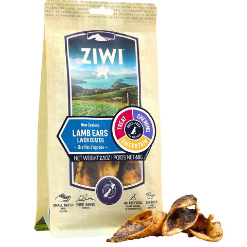 ZIWI Dog Treats Liver Coated Lamb Ears