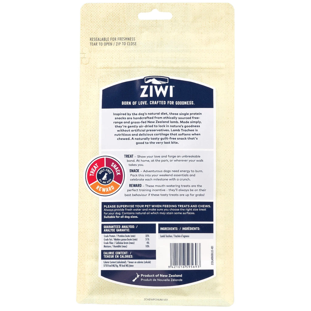 ZIWI Dog Treats Lamb Trachea