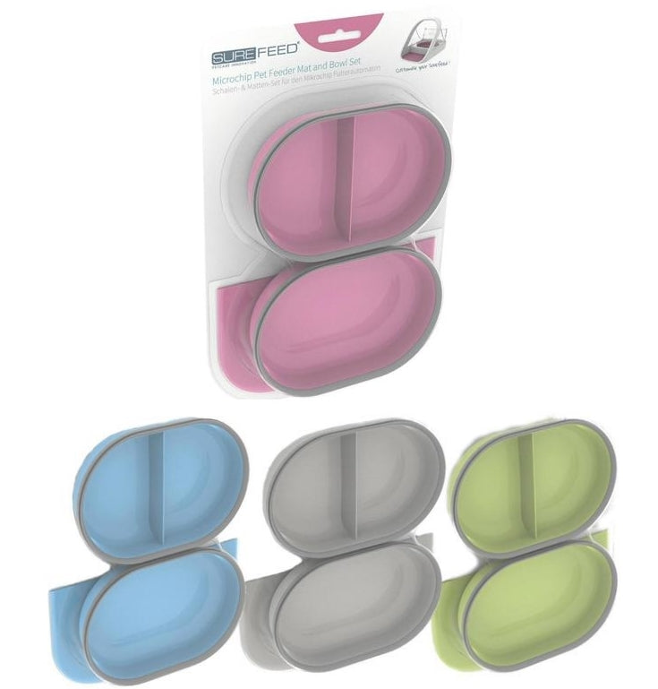Surefeed Mat and Bowl Set for Surefeed Microchip Feeder & Motion-Activated Bowl