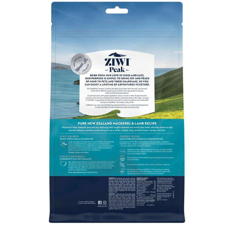 ZIWI Peak Cat Food Air Dried Mackerel and Lamb