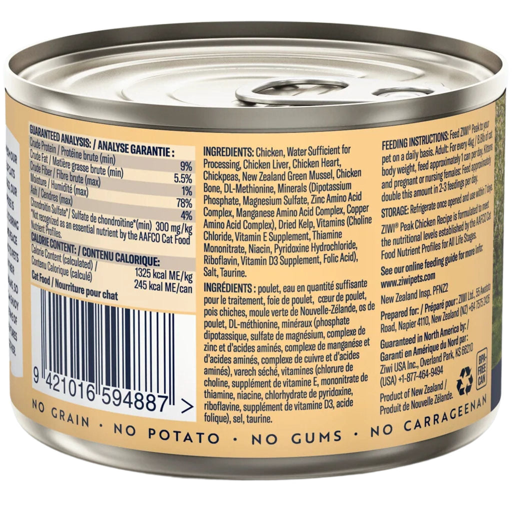 ZIWI Peak Cat Food Cans Free-Range Chicken
