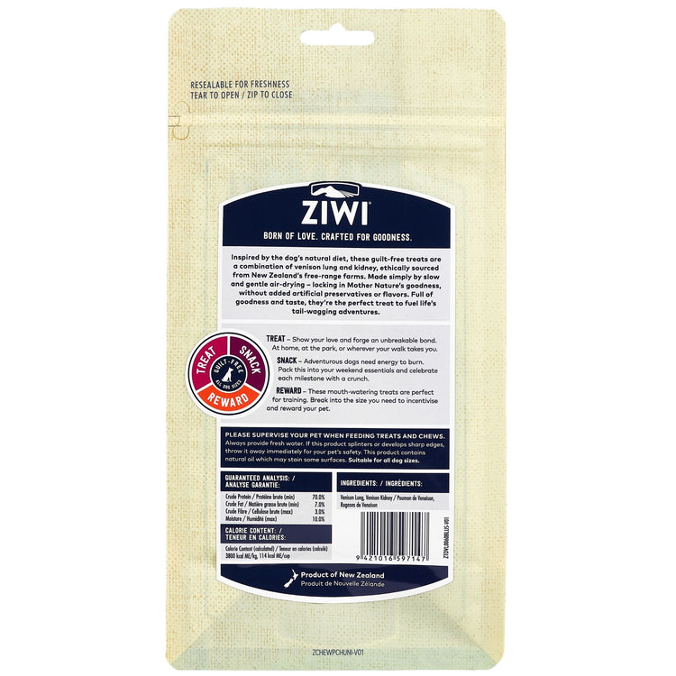 ZIWI Dog Treats Venison Lung & Kidney