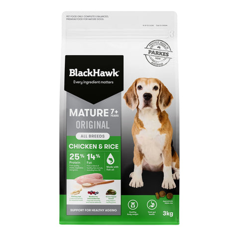 20Kg Black Hawk Chicken & Rice Original Mature Dog Food All breed