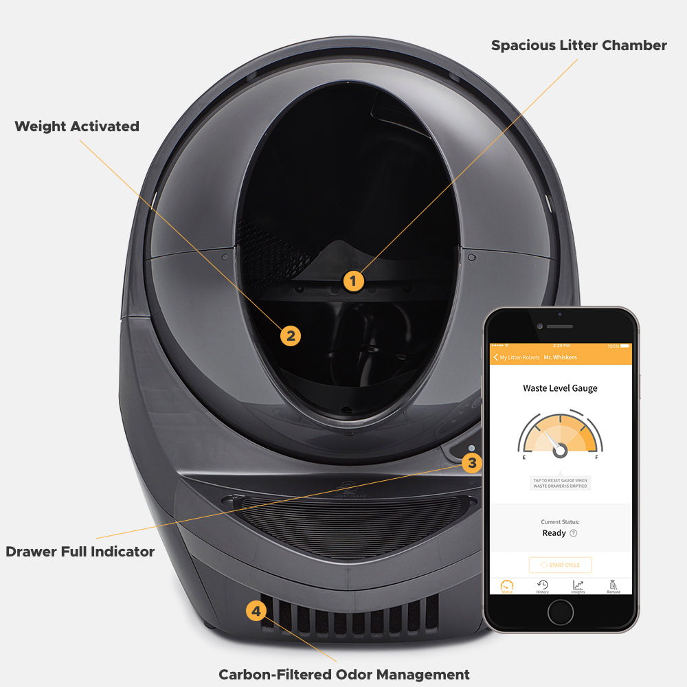 Litter Robot III Connect WIFI- Enabled Automatic Self Cleaning Cat Litter System