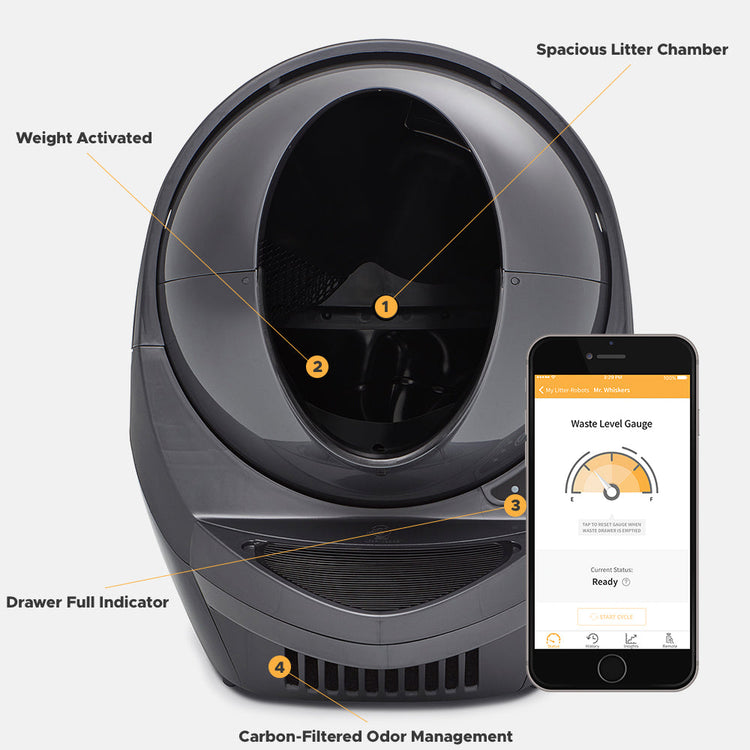 Litter Robot III Connect WIFI- Enabled Automatic Self Cleaning Cat Litter System