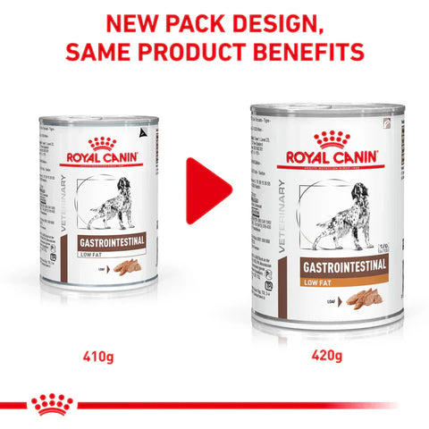 420g Can Royal Canin Veterinary Gastrointestinal Low Fat Wet Dog Food