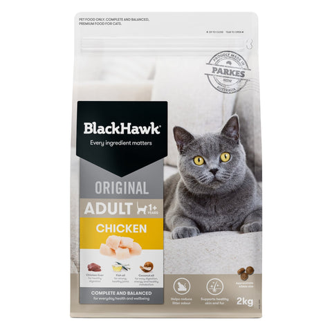 12Kg Black Hawk Adult Cat Chicken and Rice