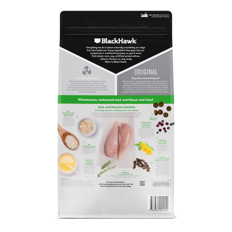 20Kg Black Hawk All breeds Chicken & Rice Original Adult Dog Food