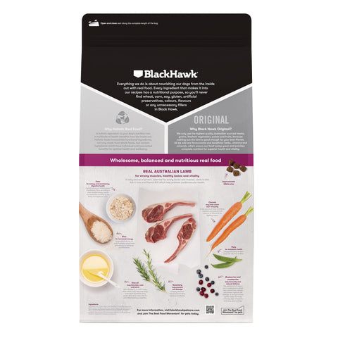 20Kg Black Hawk Small Lamb & Rice Original Adult Dog Food