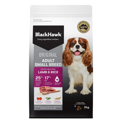 20Kg Black Hawk Small Lamb & Rice Original Adult Dog Food