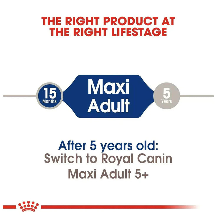 15KG Royal Canin Maxi Adult Dry Dog Food