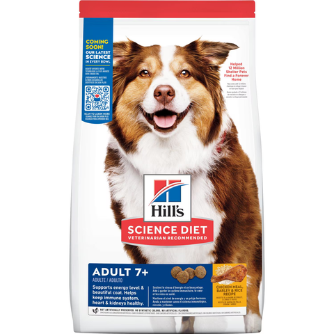 12KG - Adult 7+ Chicken Meal, Barley & Rice Recipe Dog Food