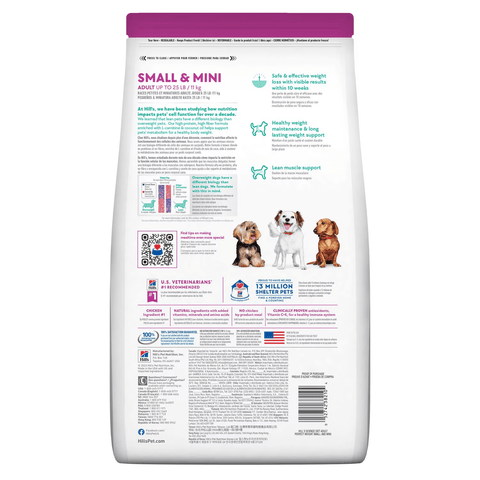 5.67KG Adult Perfect Weight Small & Mini Chicken Recipe dog food